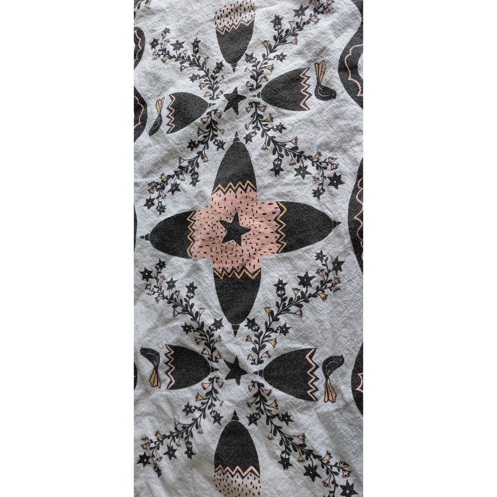 printed illustration bandana whimsical occult Gothic textil Decorative tea towel - Picture 3 of 11